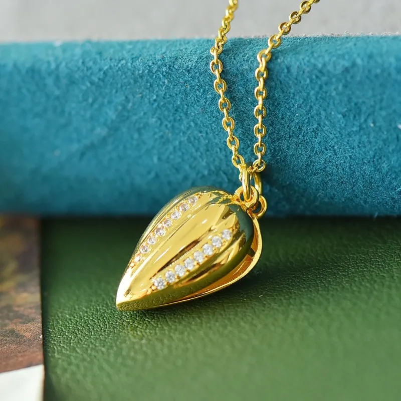 Медная инкрустированная Hetian Jade White Quack Laicai модная подвеска