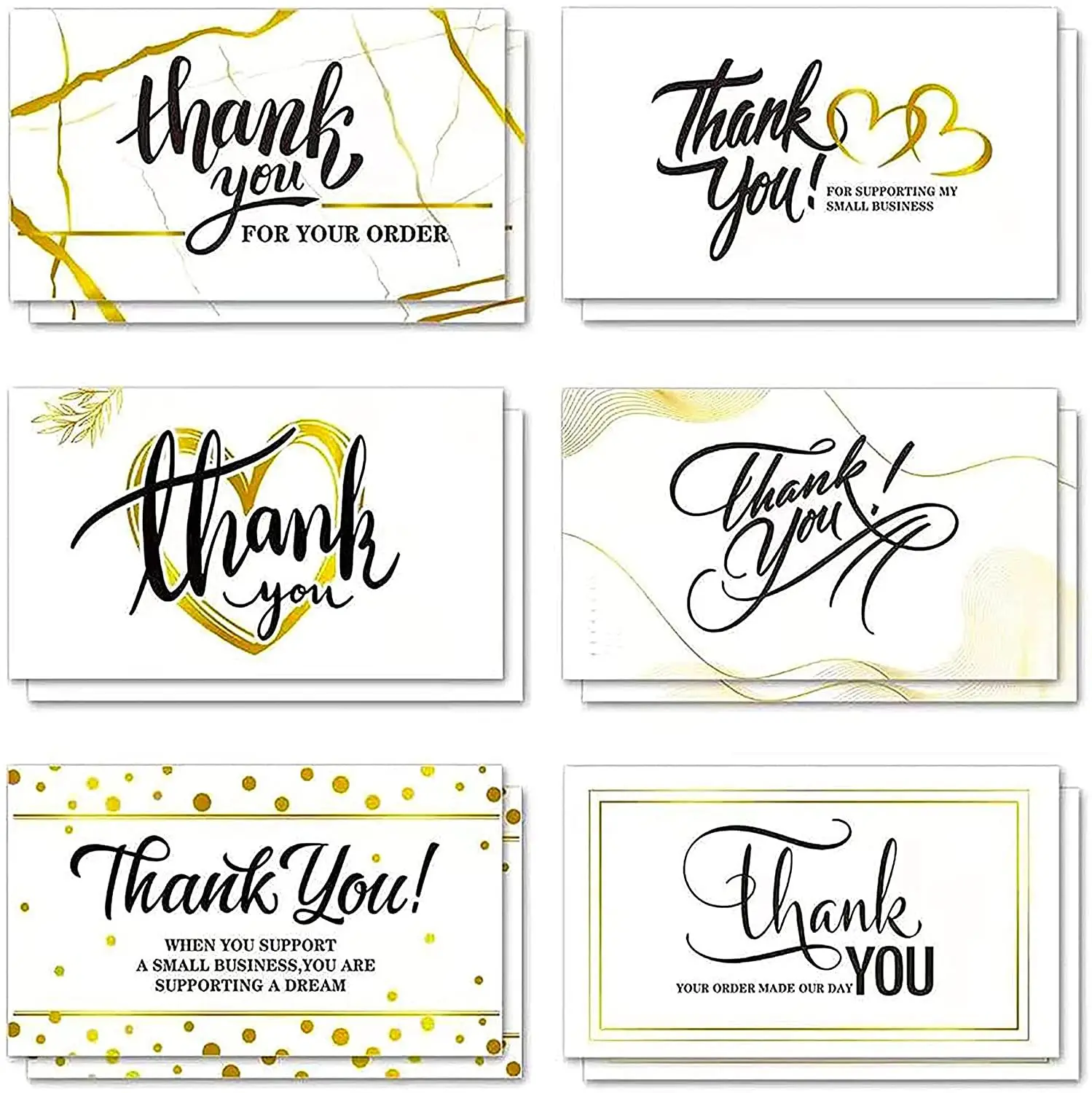 

48pcs Mix design Thank You Greeting Cards DIY Party decoration Message Card 5x8.8cm