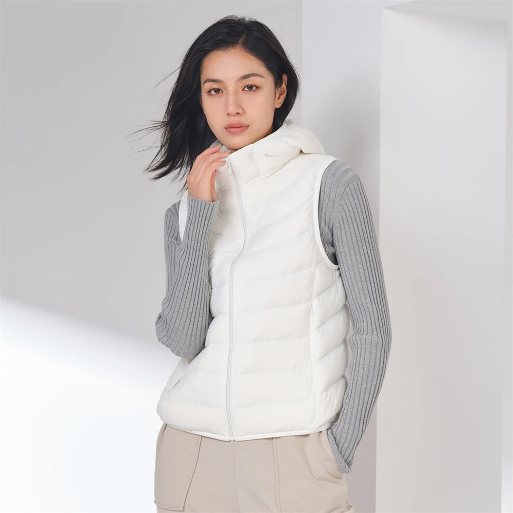 TANBOER Girls Women Stand Collar  Sleeveless Jackets   Ultralight Winter90% Duck Down Vest TB330010