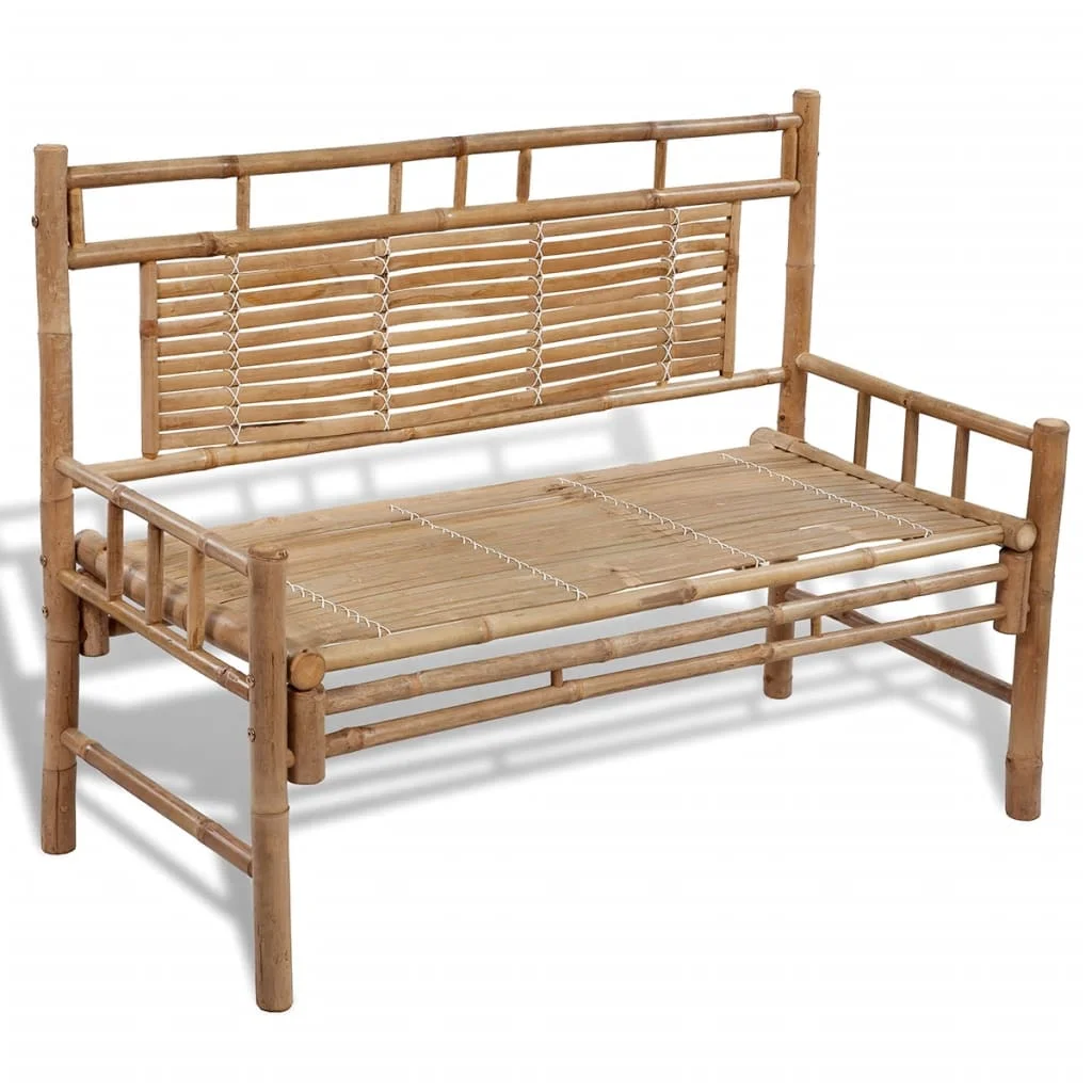 

Garden Bench, Bamboo Outdoor Seat Chair, Patio Furniture 120 x 55 x 90 cm