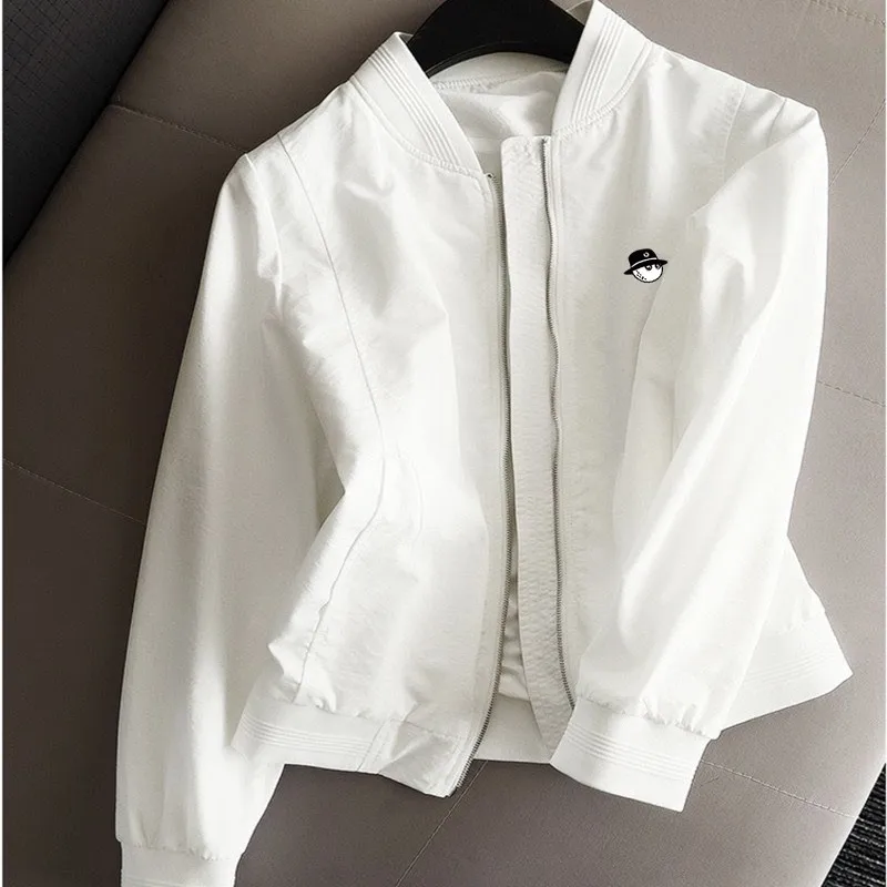 J.LINDEBERG Golf Wear for Women Golf Jacket G4 Golf Coat Spring Summer Baseball Uniform Fashion V-neck Zipper Casual Sportswear