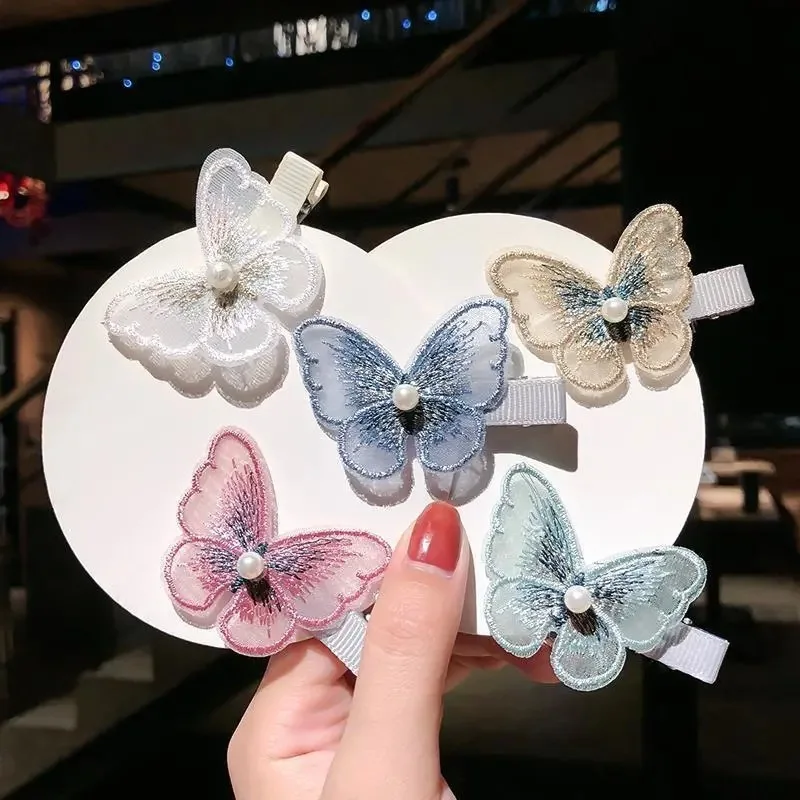 

Temperament Solid Color Lace Butterfly Hairpin for Women Cute Girls Hair Accessories Clip Jewelry