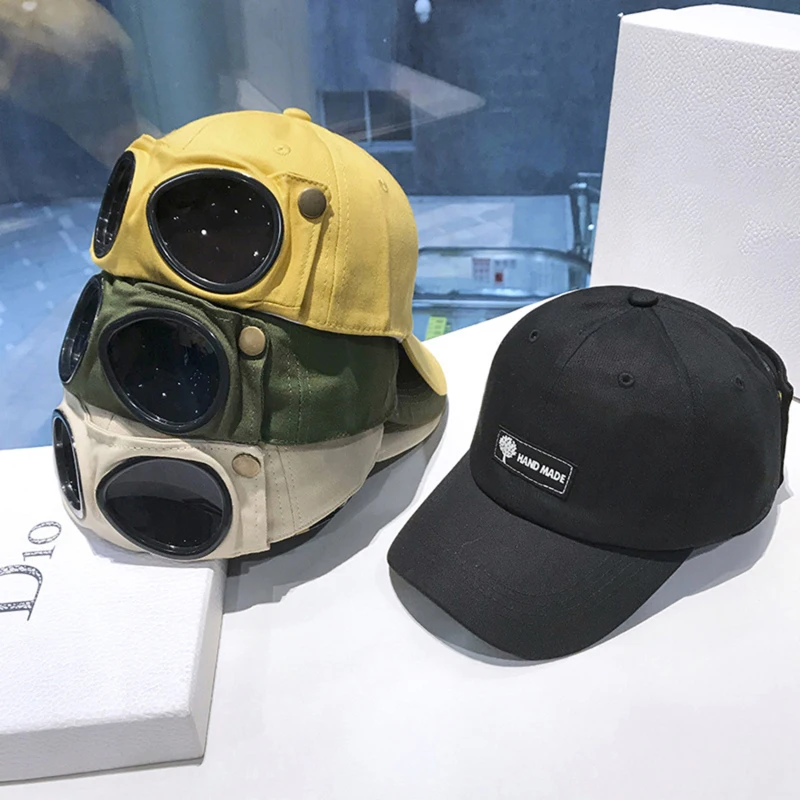 

New Aviator Hat Summer Personality Glasses Baseball Cap Female Unisex Sunglasses Cap Male Cap Baseballcap Boys Cap