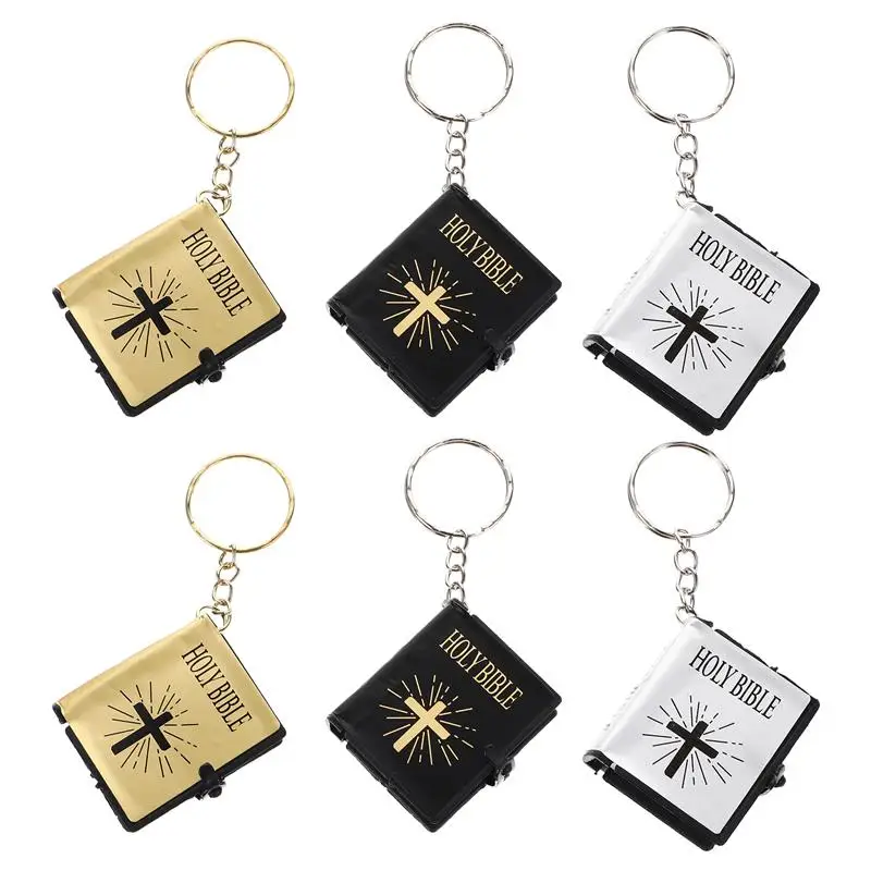 

6Pcs Keychain Pendant Bible Keyring Pendant Keychain Ornament Mini Pendant
