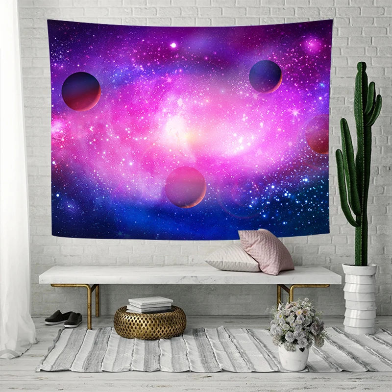 

Simsant Space Galaxy Tapestry Psychedelic Starry Sky Wall Hanging Tapestries for Living Room Bedroom Home Blanket Dorm De