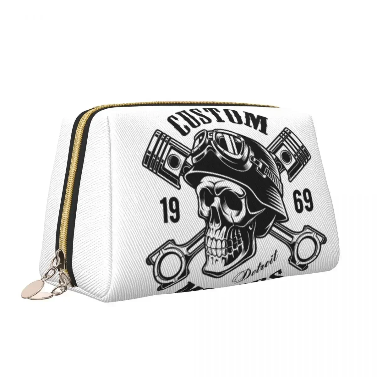 Череп 1968 рок-н-ролл гитары байкеры дорожная косметичка органайзер для туалетных