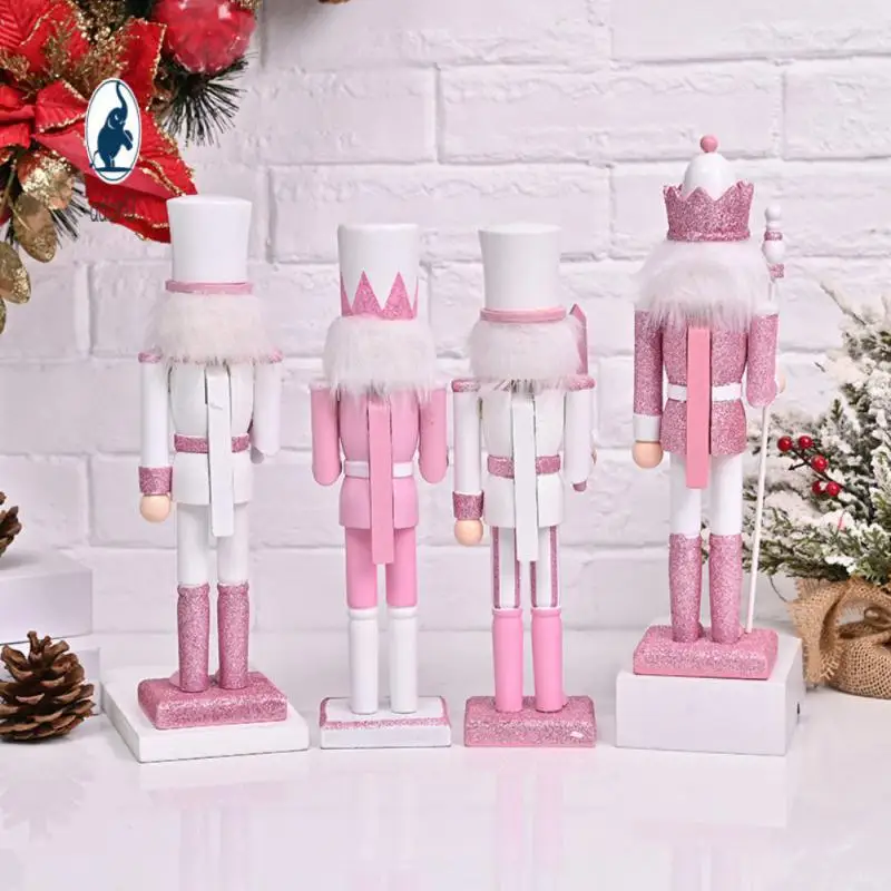 

Wooden Christmas Decoration Wonderful Doll Toy Ornament Home Decor Soldier Puppet Beautifully 30cm Decoration Crafts Painted