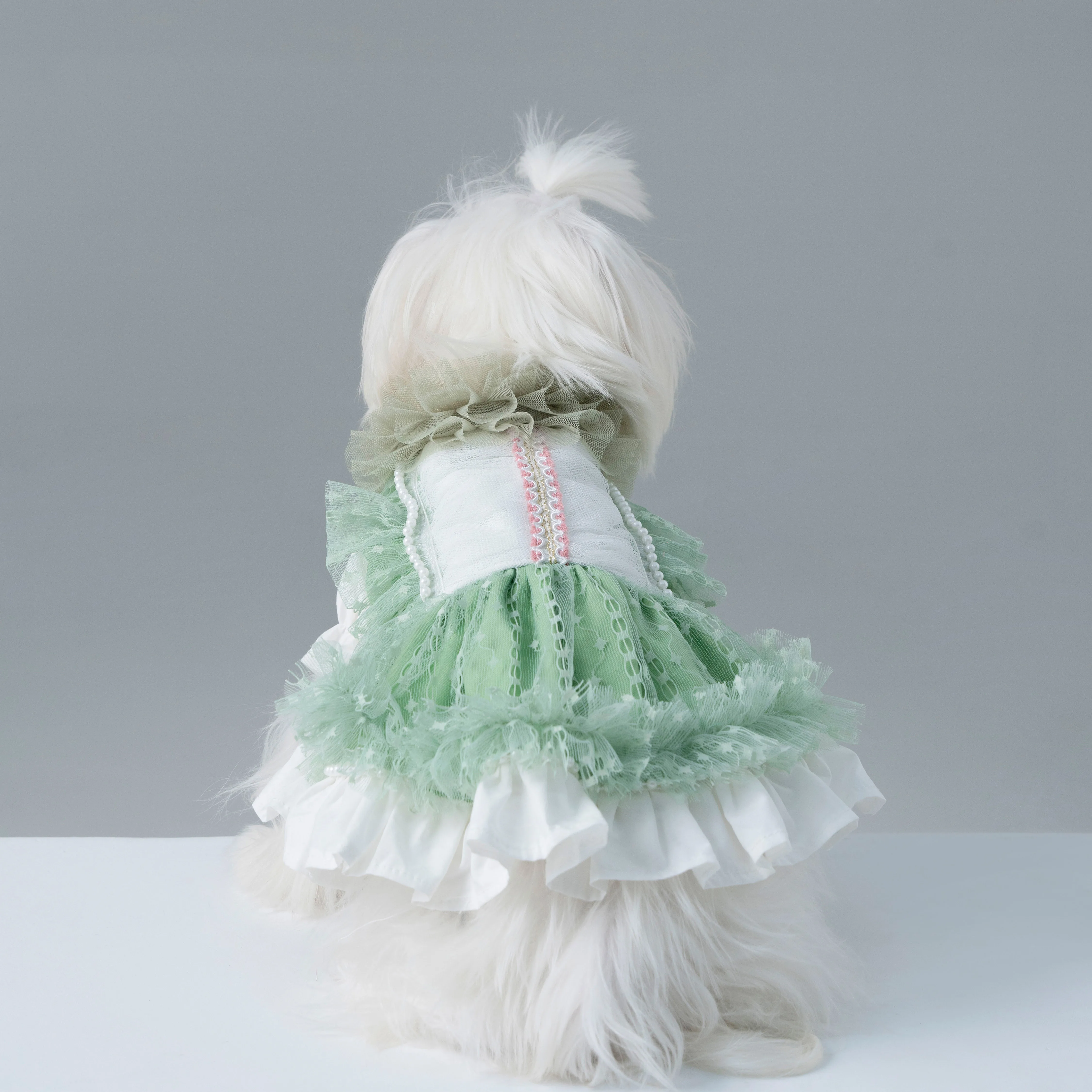 

Fashion Luxury Pet Dog Clothes Chihuahua Yorkshire Puppy Clothing Dresses Green Cotton Lace Princess Dress For Small Medium Dog