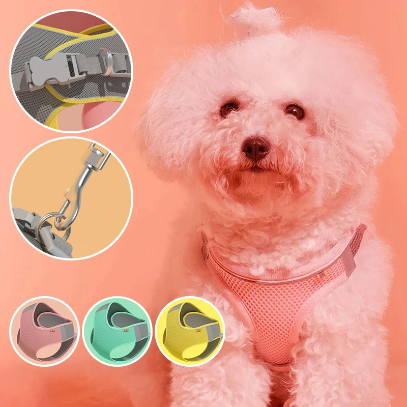 

Breathable And Reflective Pet Dog Harness Puppy Cat Vest Collar Suitable For Small And Medium-Sized Dogs Arnés Perro