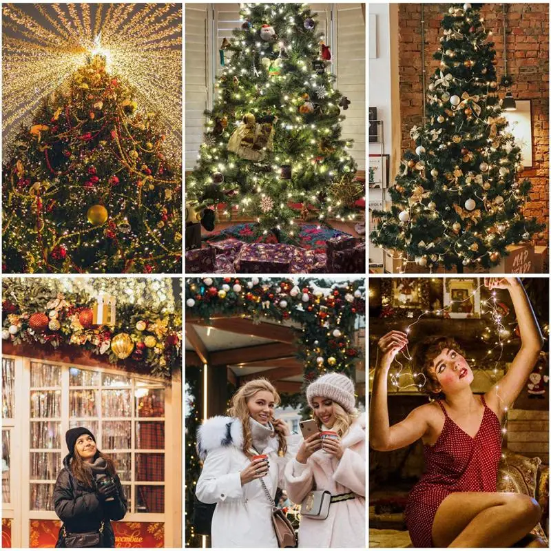 

Led Fairy Lights Copper Wire String Holiday Indoor Outdoor Lamp Garland For Christmas Decoration Xmas Tree Yard Wedding Party