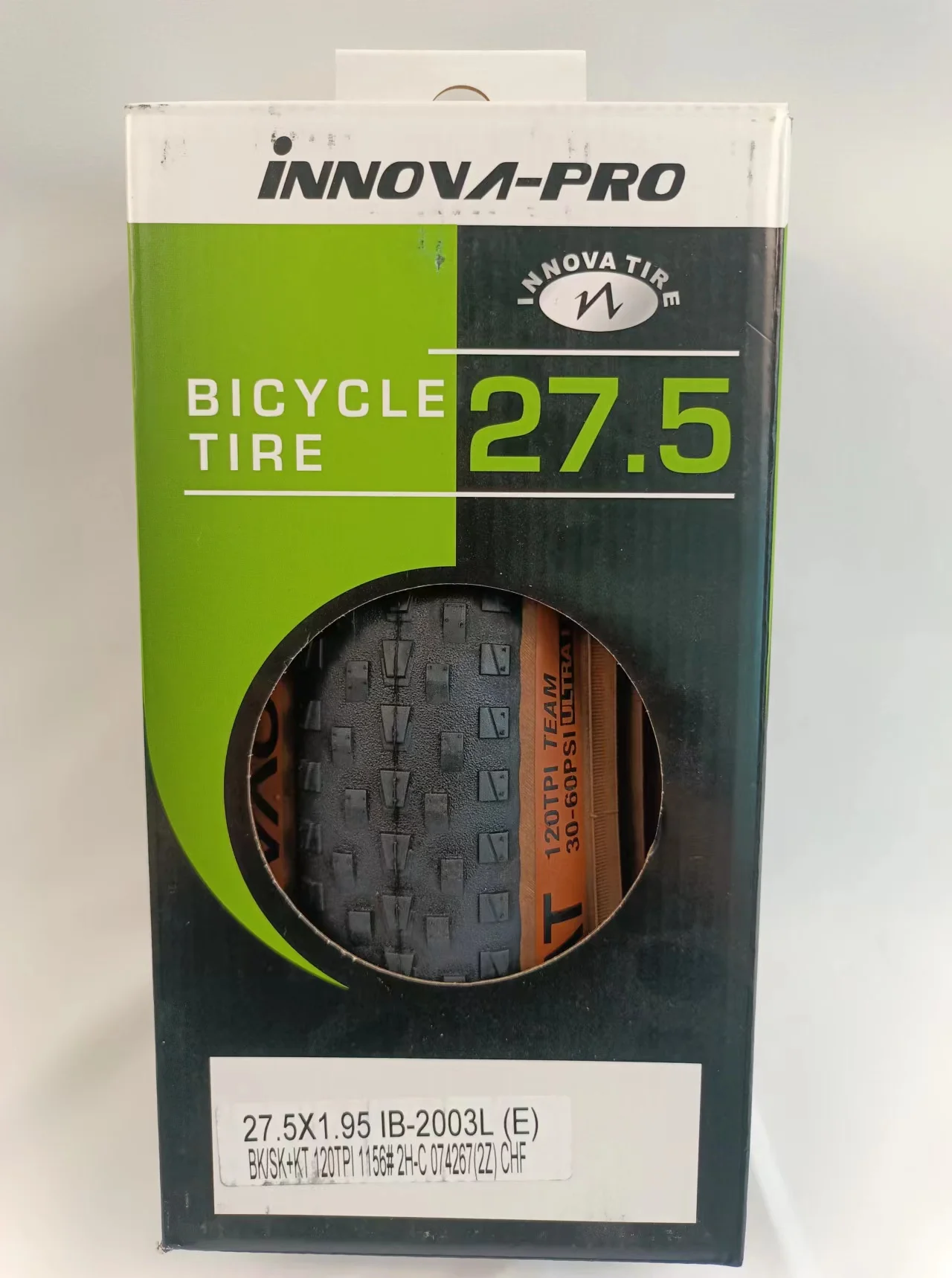 

Велосипедные шины INNOVA 120 TPI 27,5 '', горная шина, сверхлегкая Складная шина для горного велосипеда 30-60 PSI