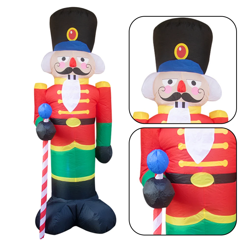 

2,4 м надувная Рождественская игрушка Doki светодиодный яркость, светодиодсветильник, надувные жестяные солдаты, экологичный уличный садовый ...