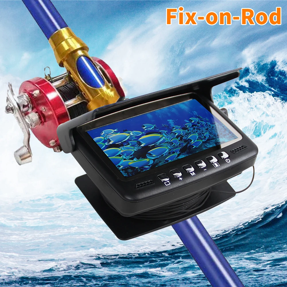 

4.3" IPS Fish Finder Underwater Ice Fishing Camera 1000TVL LCD Monitor 8PCS LED Night Vision Camera For Fishing Lamp 15/30M