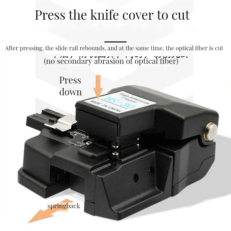 HS-30 High Precision Optical Fiber Cleaver Fiber Optics Cutter Comparable For CT-30 Fiber Cleaver FTTH Fiber Optic Cutter