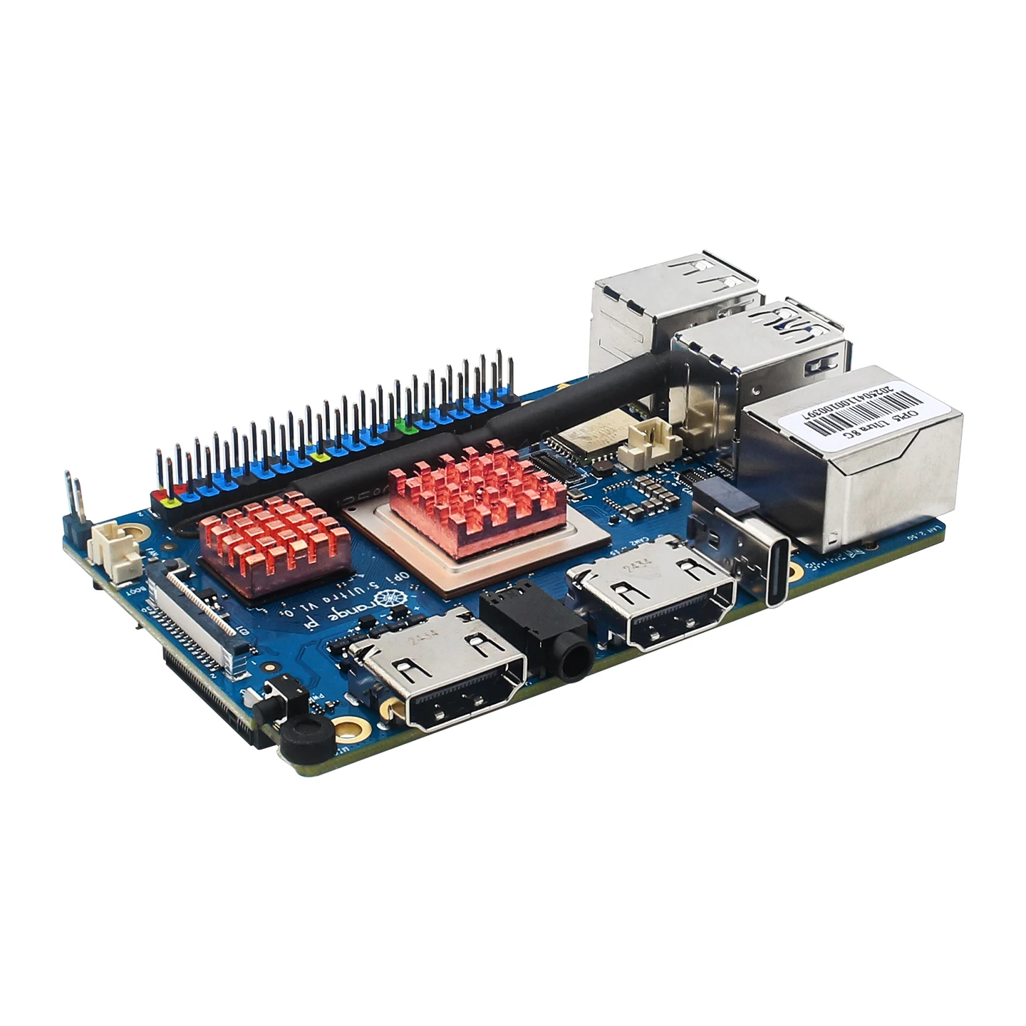 Фото Оранжевый пирог 5 ультра радиатор Orangepi 5 ультра медный радиатор с набором термопроводящих клеев №1