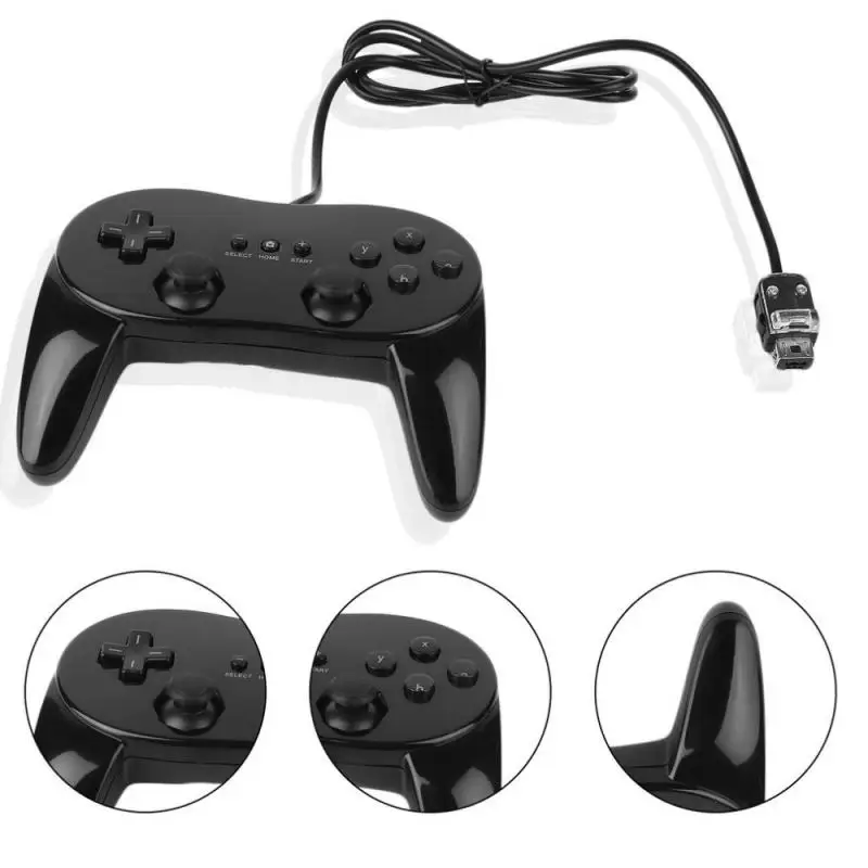 Classic White 8 Buttons Soft Wired Gamepad Controller For Nintend Wii Joypad Remote Control Game Joystick For Classic images - 6