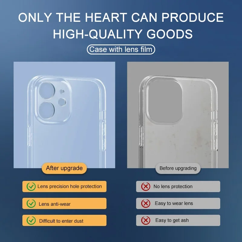 Роскошный гибридный жесткий чехол для iPhone 16 15 14 13 Pro Max Plus мини-прозрачная полная