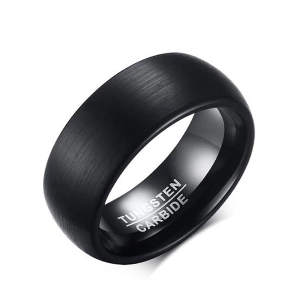 Классическое Обручальное кольцо 8 мм из карбида вольфрама для мужчин элегантные
