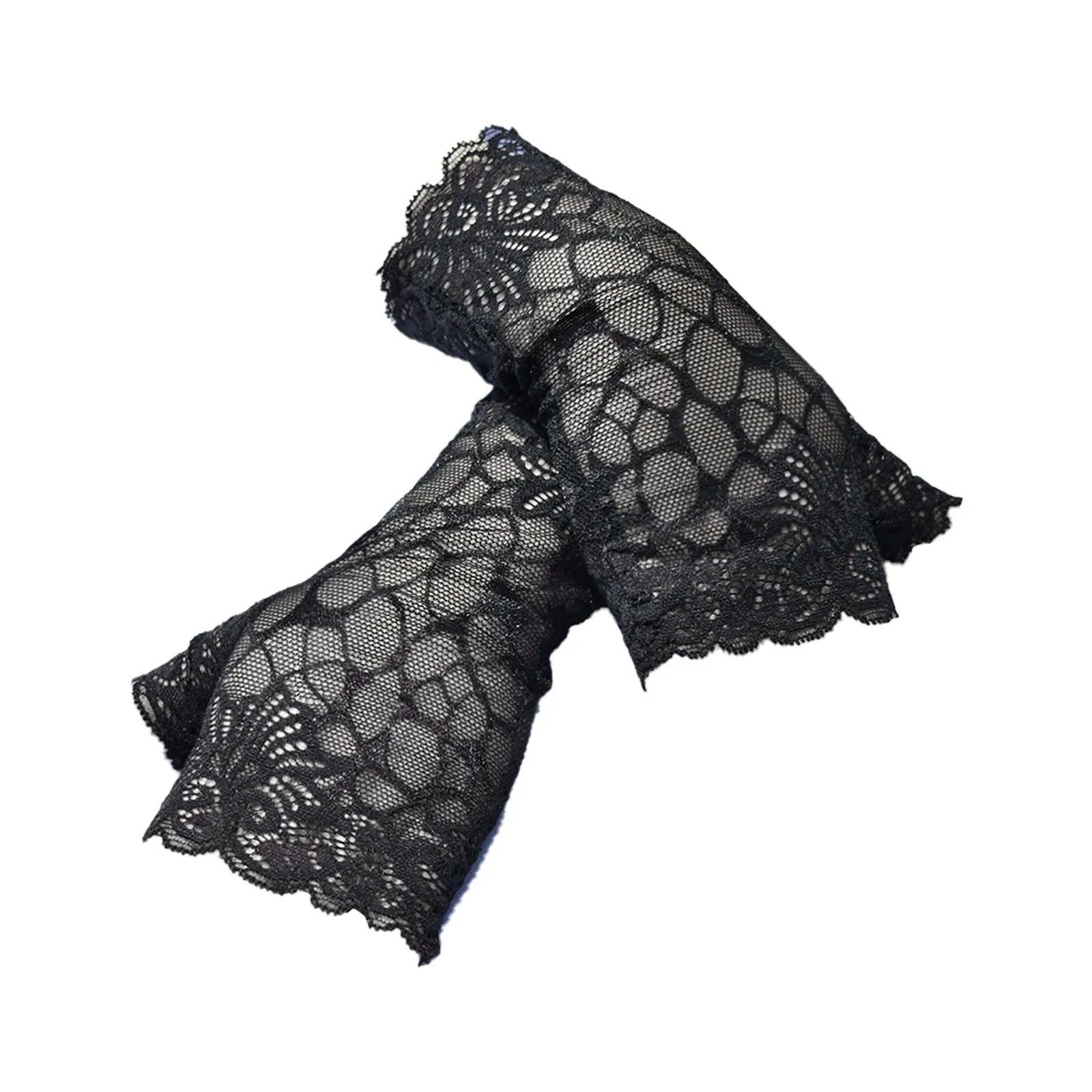 

Women Sexy Solid Half Finger Lace Driving Sunscreen Breathable Mesh Gloves