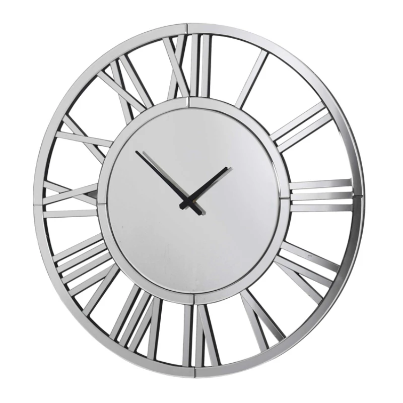 

Decorative Clock Luxury And Modern Mirrored Round Wall Clock