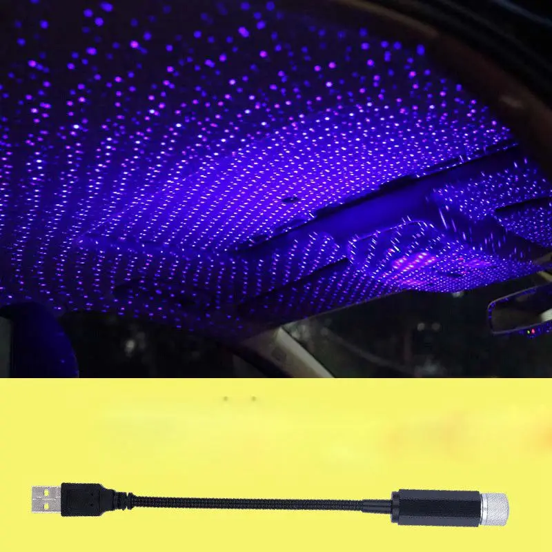 

Night Light Decor Light USB Star Interior Car Roof Atmosphere Lamp Projector LED