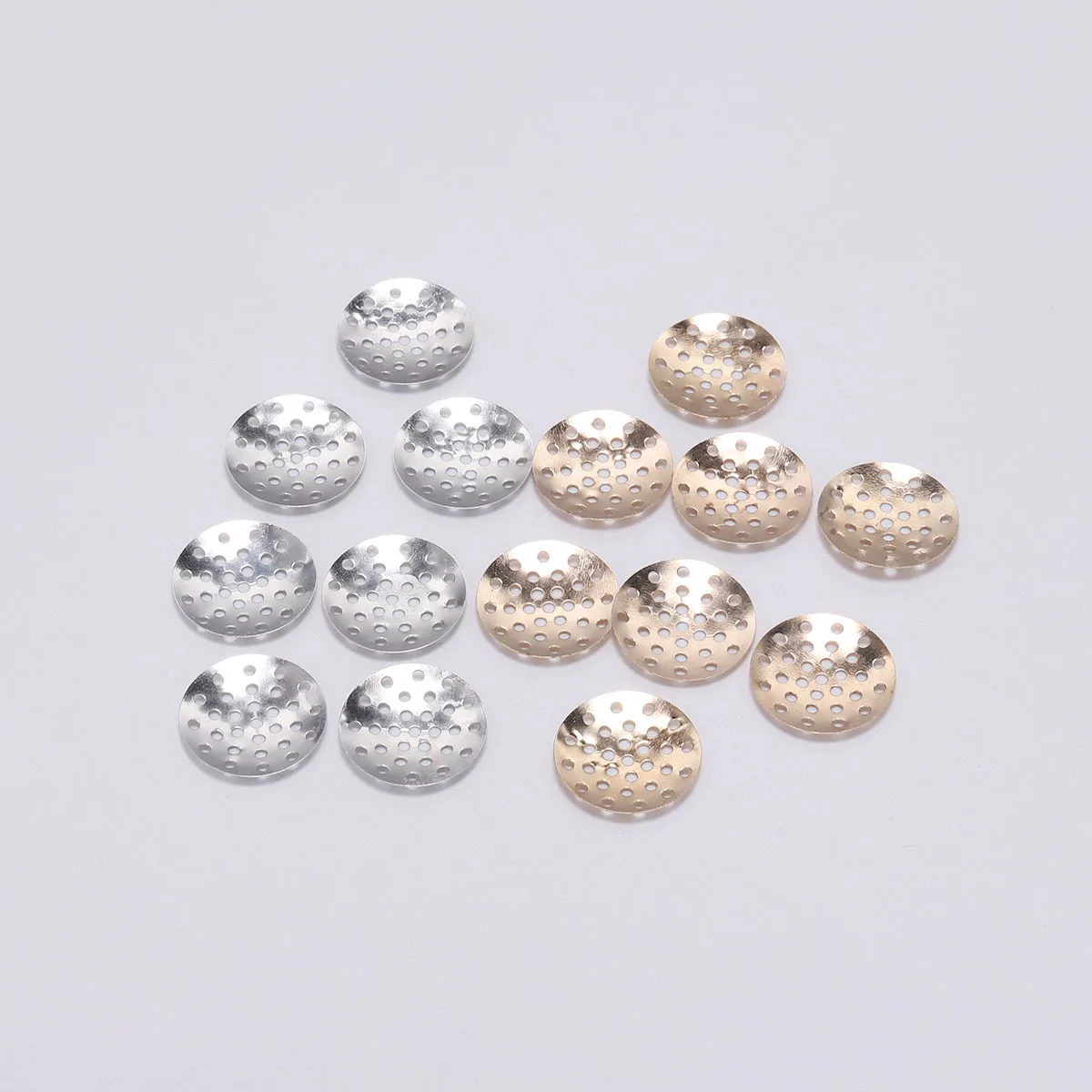 

50pcs/lot 14-25mm Brooch Base Brooches Bouquet Beading Back Holes Pad Cabochon Base Tray Setting For DIY Jewelry Making Supplies