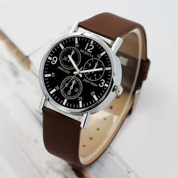 Hot Sale Reloj Hombre Three Eye Watches Quartz Men's Watch Wristwatches Watches For Men Glass Belt Watch Men Relogio Masculino 1