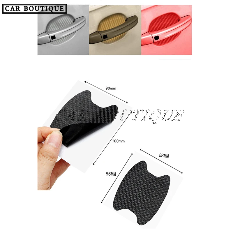 Explosive Car Door Bowl Protection Stickers Handle Protective Film Carbon Fiber New PVC |