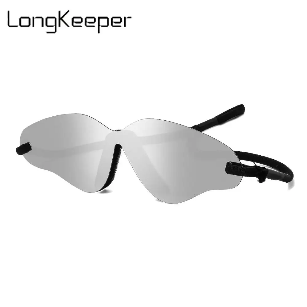 

Oversized Sunglasses Women Men Y2K One Piece Sun Glasses Hip Hop Luxury Brand Designer Vintage Shades Uv400 Rope Legs Longkeeper