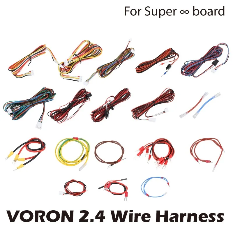 

Супер жгут проводов 2023 для быстрой и безопасной сборки 3D-принтера Voron 2,4 Trident (кабель двигателя по оси Z не входит в комплект)