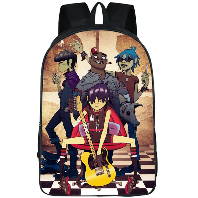 Рюкзак Gorillaz Clint Eastwood рюкзак для музыки рок-группы школьный повседневный черный