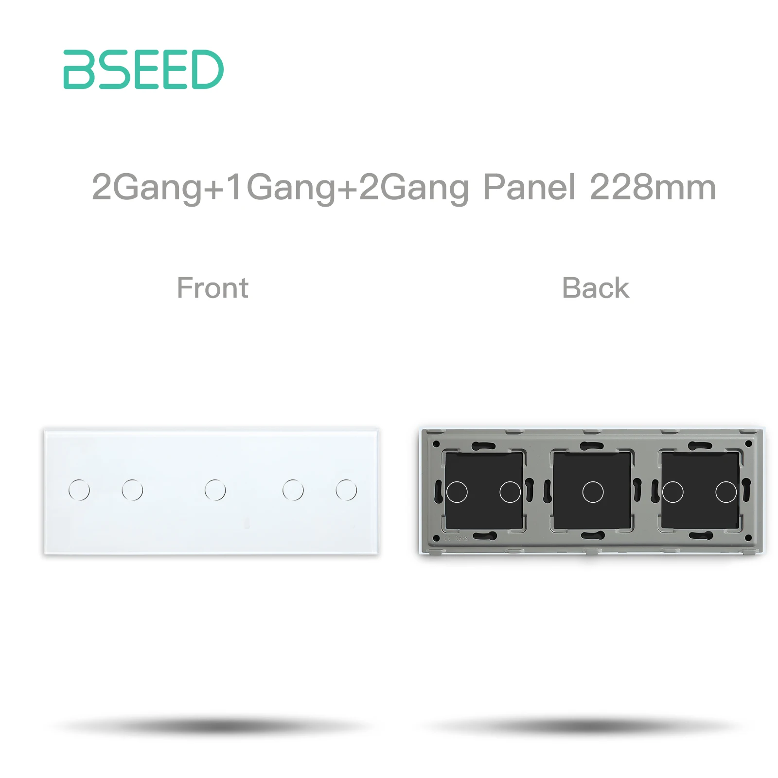 

BSEED стеклянная панель для выключателей 4/5 gang