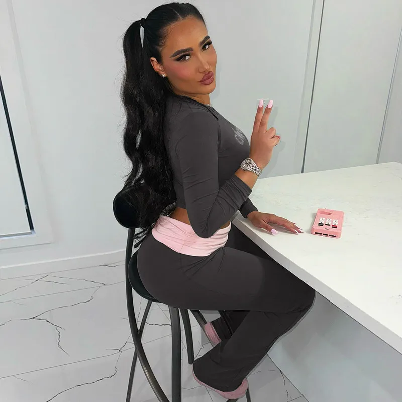 Новые повседневные спортивные комплекты из 2 предметов женские костюмы