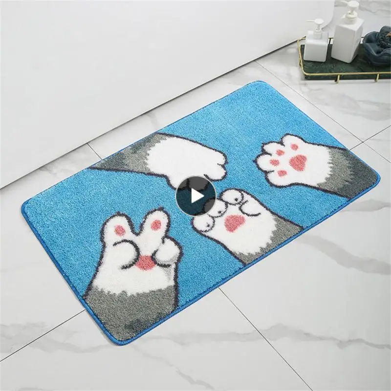 

Foot Mat Printing Anti-slip Bathroom Mat Absorbent Floor Mat Machine Washable