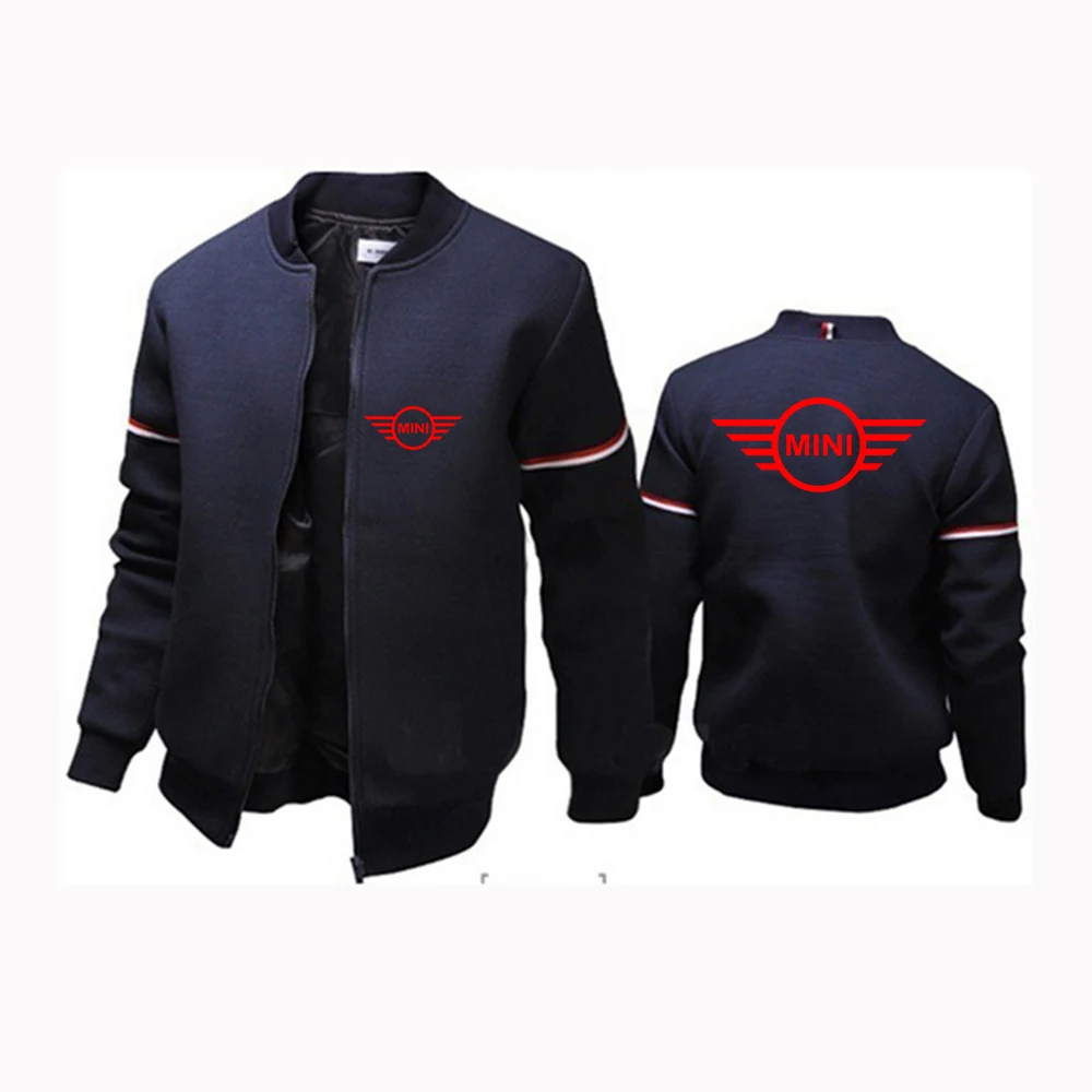 

2023 New Mens Car For Mini Jacket Brand Print Bomber Jackets Hip Hop Sport Zipper Coats Stand Collar Long Sleeve Streetwear