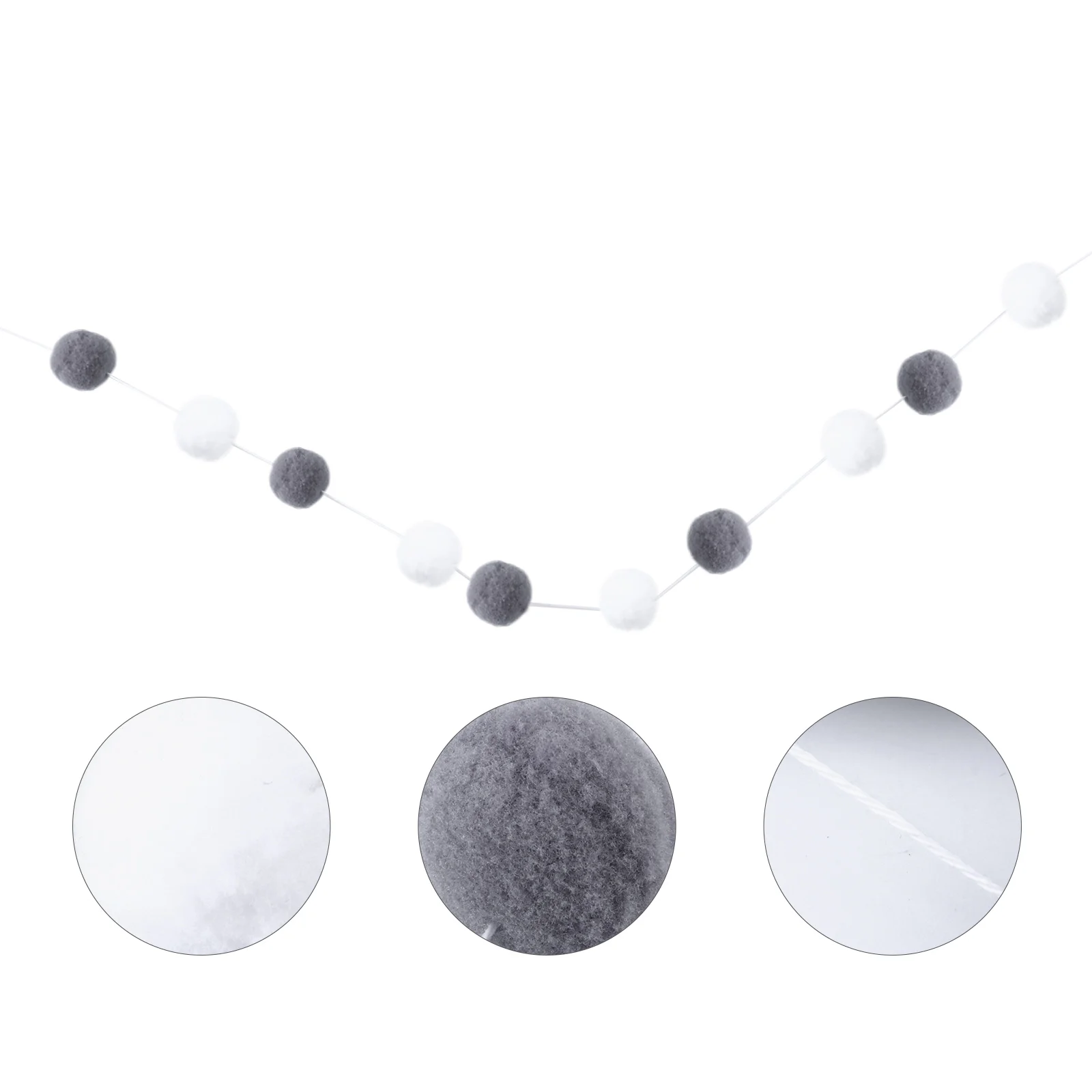 

Garland Christmas Pom Felthanging Wall Beadgarlands Beads Decoration Hanger Decor Pendant Wool Pompom Decorations