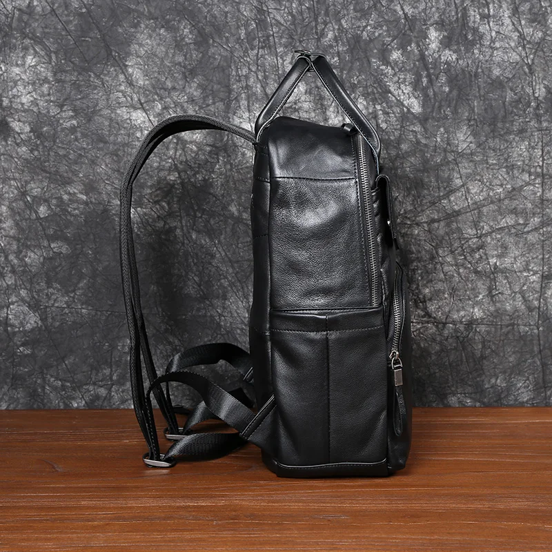 Кожаный мужской рюкзак на плечо из воловьей кожи