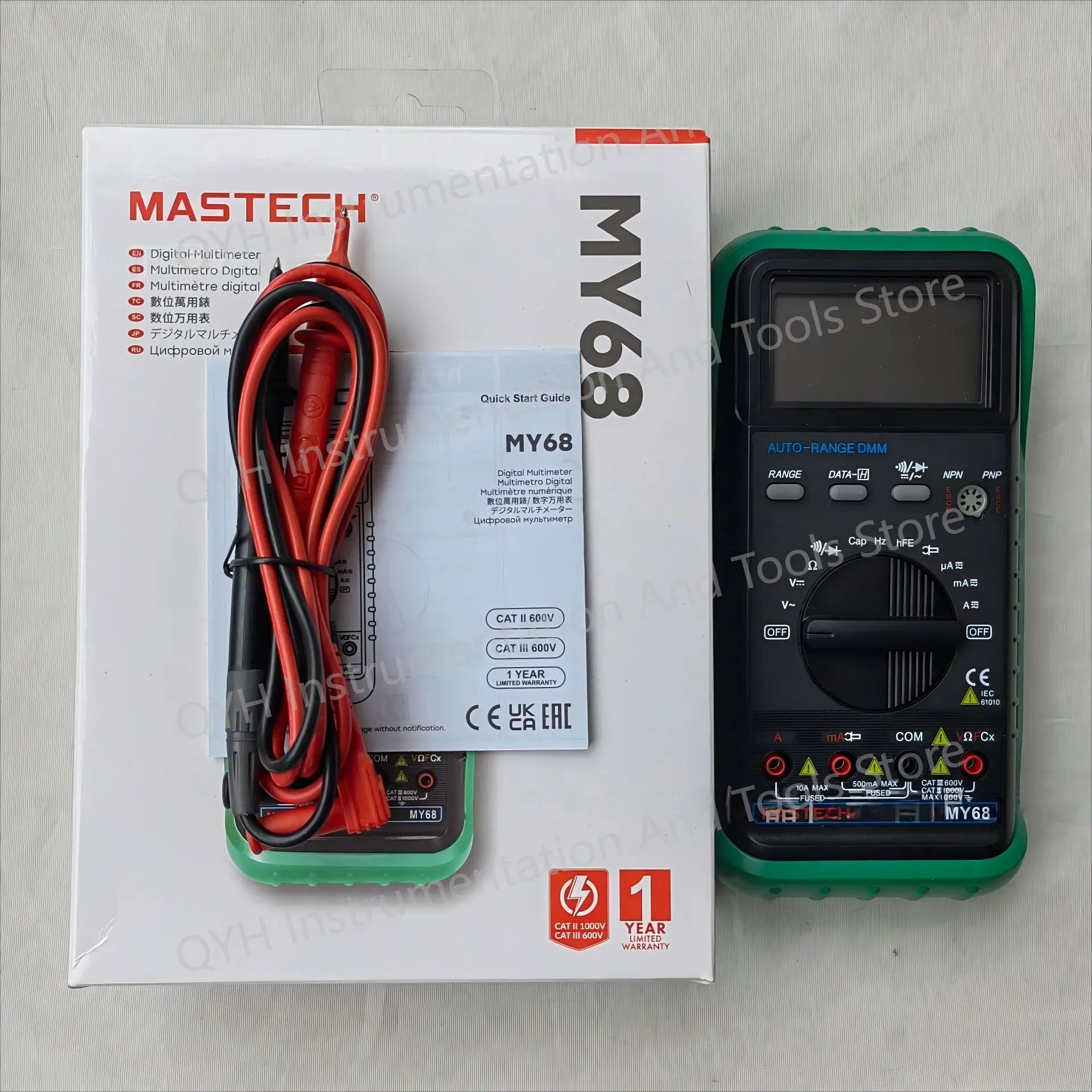 MASTECH MY68 цифровой мультиметр с ручным определением диапазона вольтметр