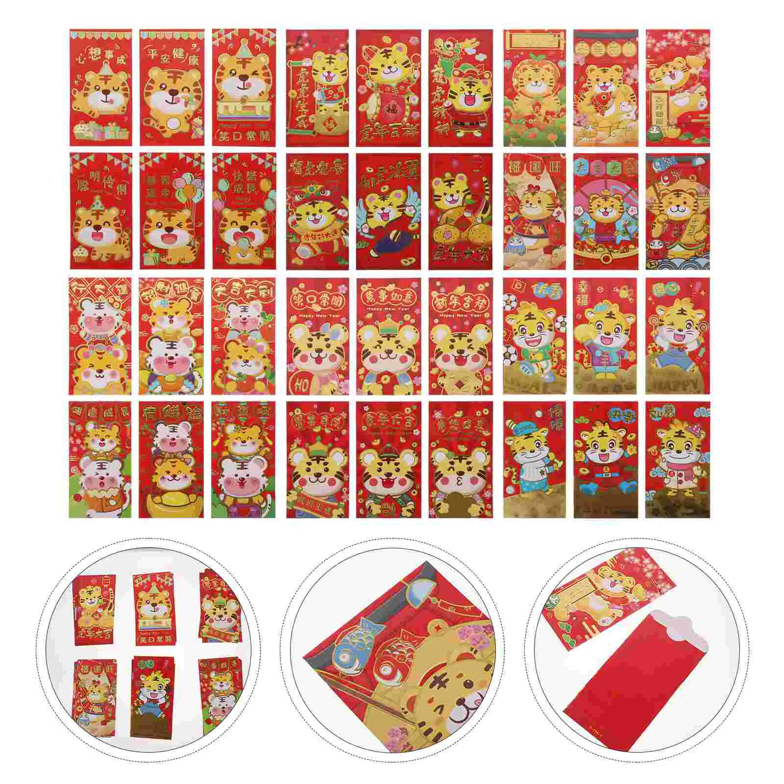 

Red Year New Chinese Envelope Packets Envelopes Money Lucky Hong Baogift