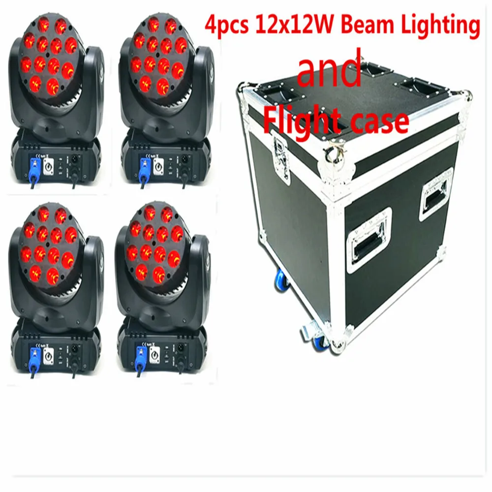 

4 шт./Лот 12x12 Вт с полетным фонарем, Подвижная головка, оборудование для Dj 12x12 Вт RGBW (CMY) Quad