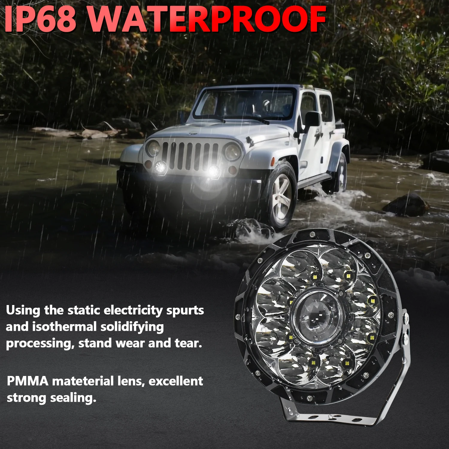 7-дюймовая внедорожная модель E16 6000K 400 Вт лм