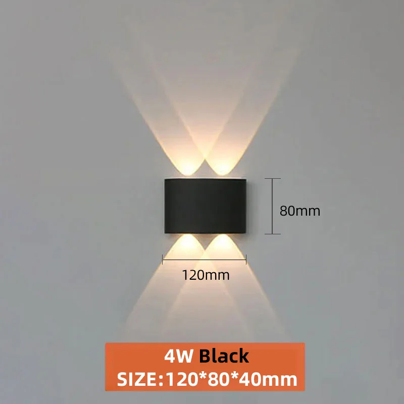 

верх вниз светильник настенный светодиодный водонепроницаемая IP65 бра настенные из алюминия подсветка для интерьера уличная настенная лампа для подсветка лестницы уличный спальню интерьер для комнаты лофт садовый