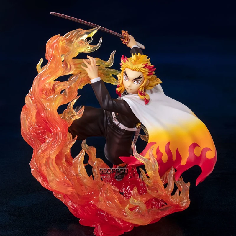 

18cm Anime Demon Slayer Figure Breath of Flame Rengoku Kyoujurou Figure PVC Action Figure Collection GK Model Toy Doll Kid Gifts