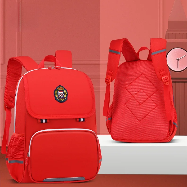 British Style Primary Girl Boy Fashion Reflective Backpacks for Travel New Children Students Large Capacity Schoolbags All-match