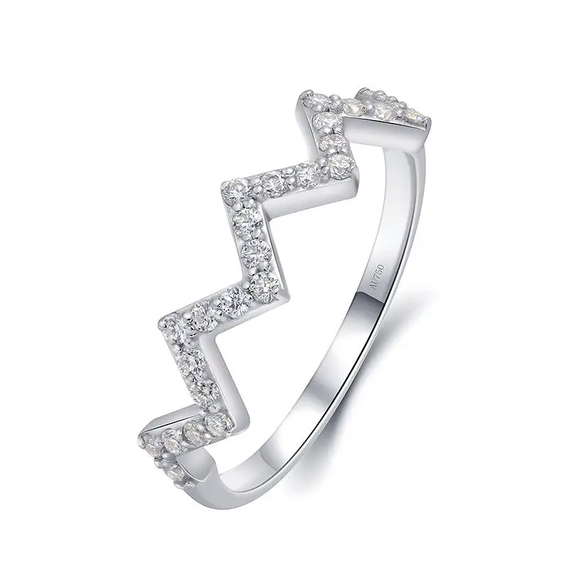 

10k White Gold Color Round Excellent Cut Moissanite Wedding Band Anniversary Daily Wedding Gift Party Ring