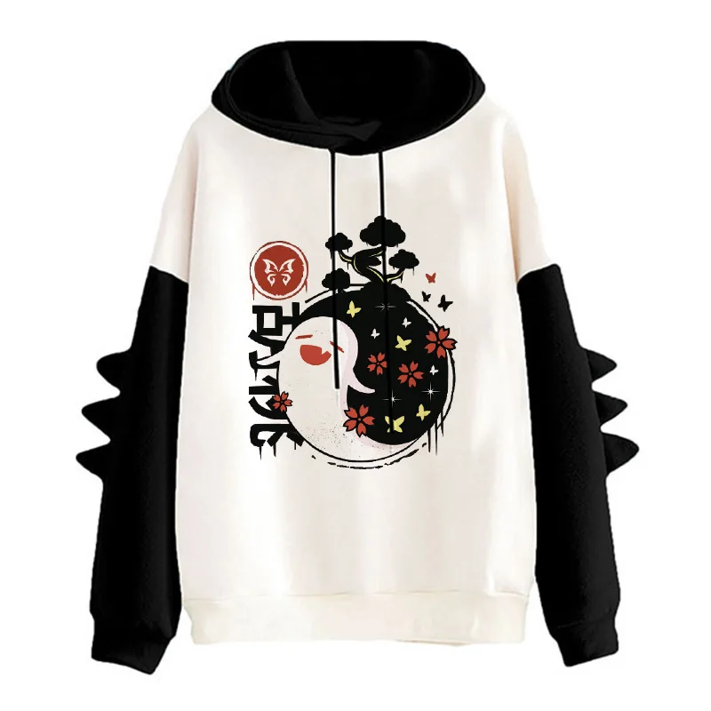Sweatshirt Xiao Genshin Impact Hoodie Kawaii Cartoon Harajuku Genshin Streetwear Hu Tao Graphic Hoody Unisex Sweatshirts