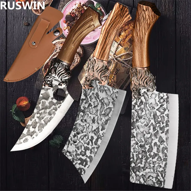 

Forged Boning Knife Professional Butcher Knife Kitchen Knife High Carbon Steel Fishing Sharp Cooking Knife Damascus Chef Knife