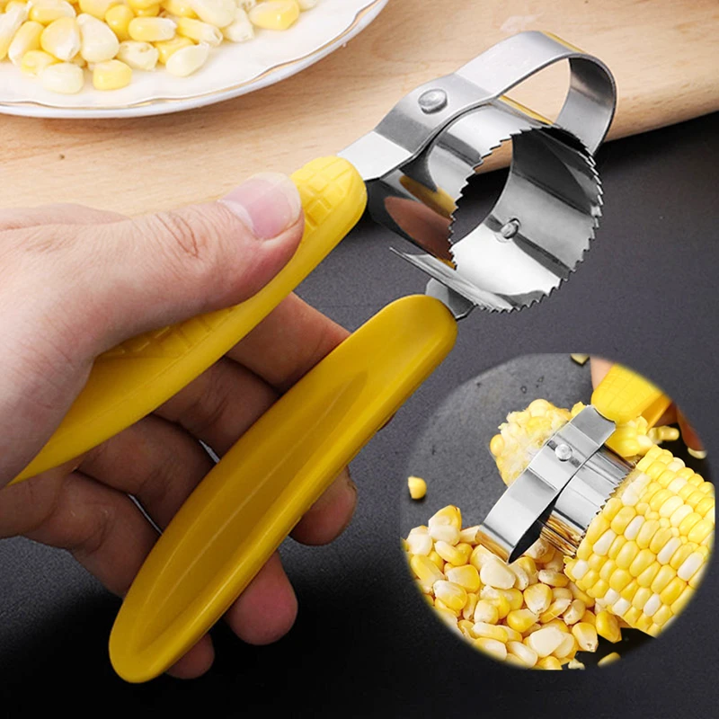 

Manual Stainless Steel Corn Thresher Peeler Corn Kernels Remover Stripper Separator Fruit Vegetable Kitchen Tools