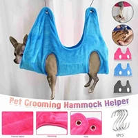 pet grooming hammock helper 2 in 1 drying towel for dog and cat hammock restraint bag nail clipper bathing washing grooming