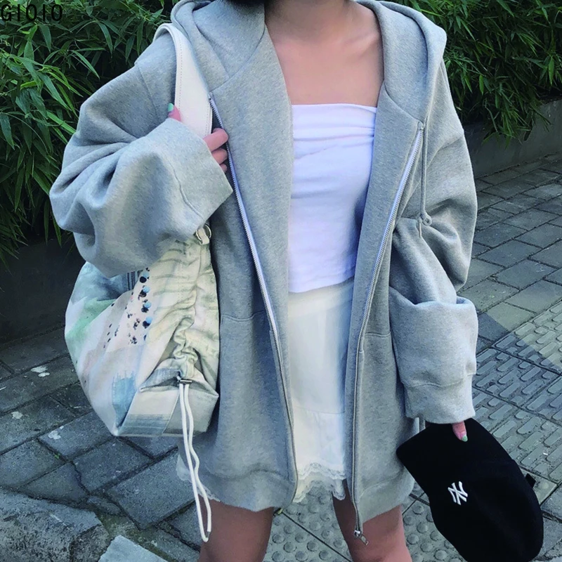 

Oversized Hoodie Women Plain Korean Fashion Simple Sweatshirt Pockets Big Size 5xl Poleron Baggy Solid Hoodie Drawstring